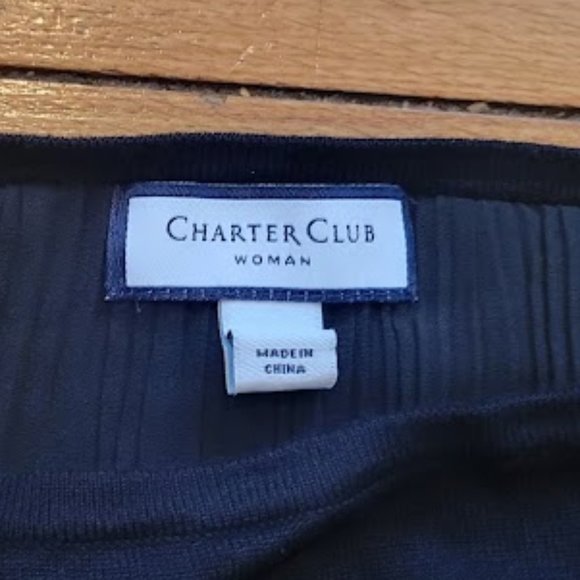 Black Charter Club Top - 2X - Picture 4 of 7
